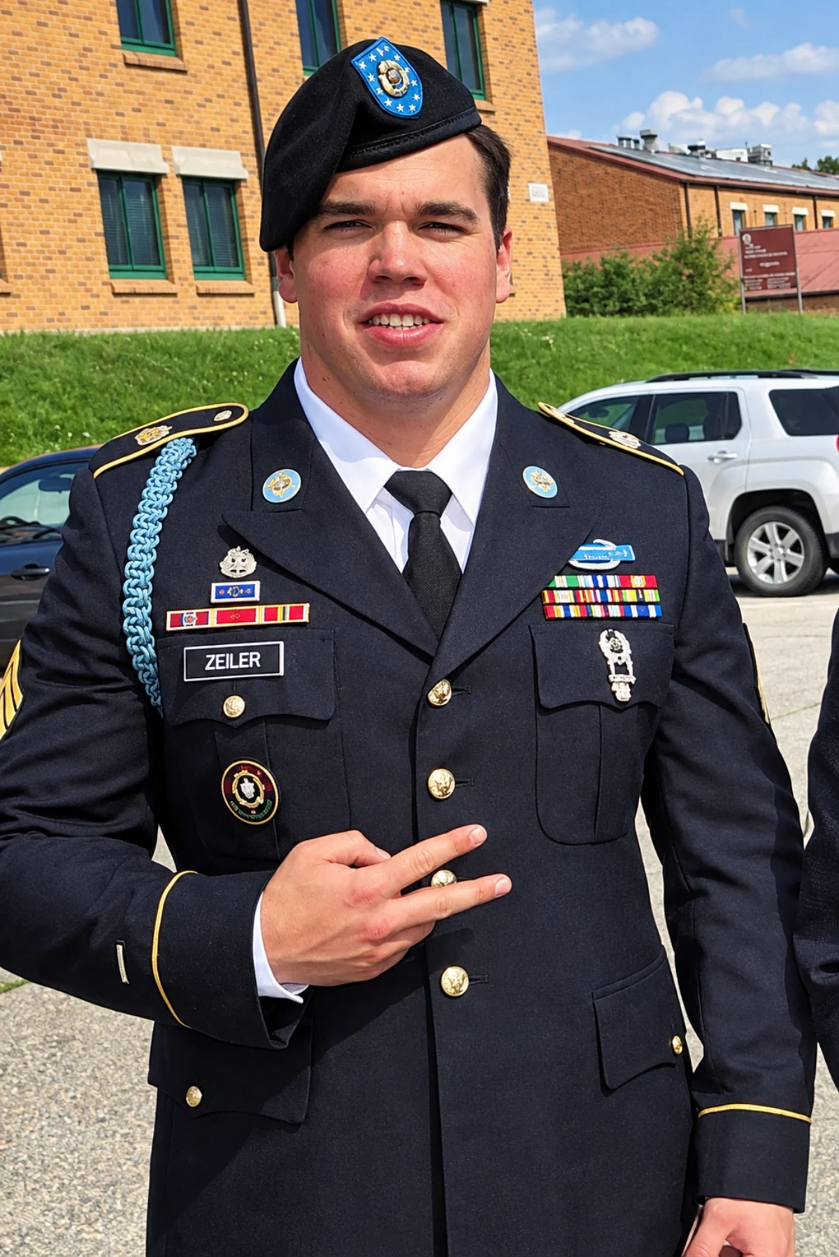 James Zeiler in decorated military dress uniform